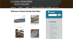 Desktop Screenshot of classicwoodenboatplans.com