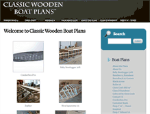 Tablet Screenshot of classicwoodenboatplans.com